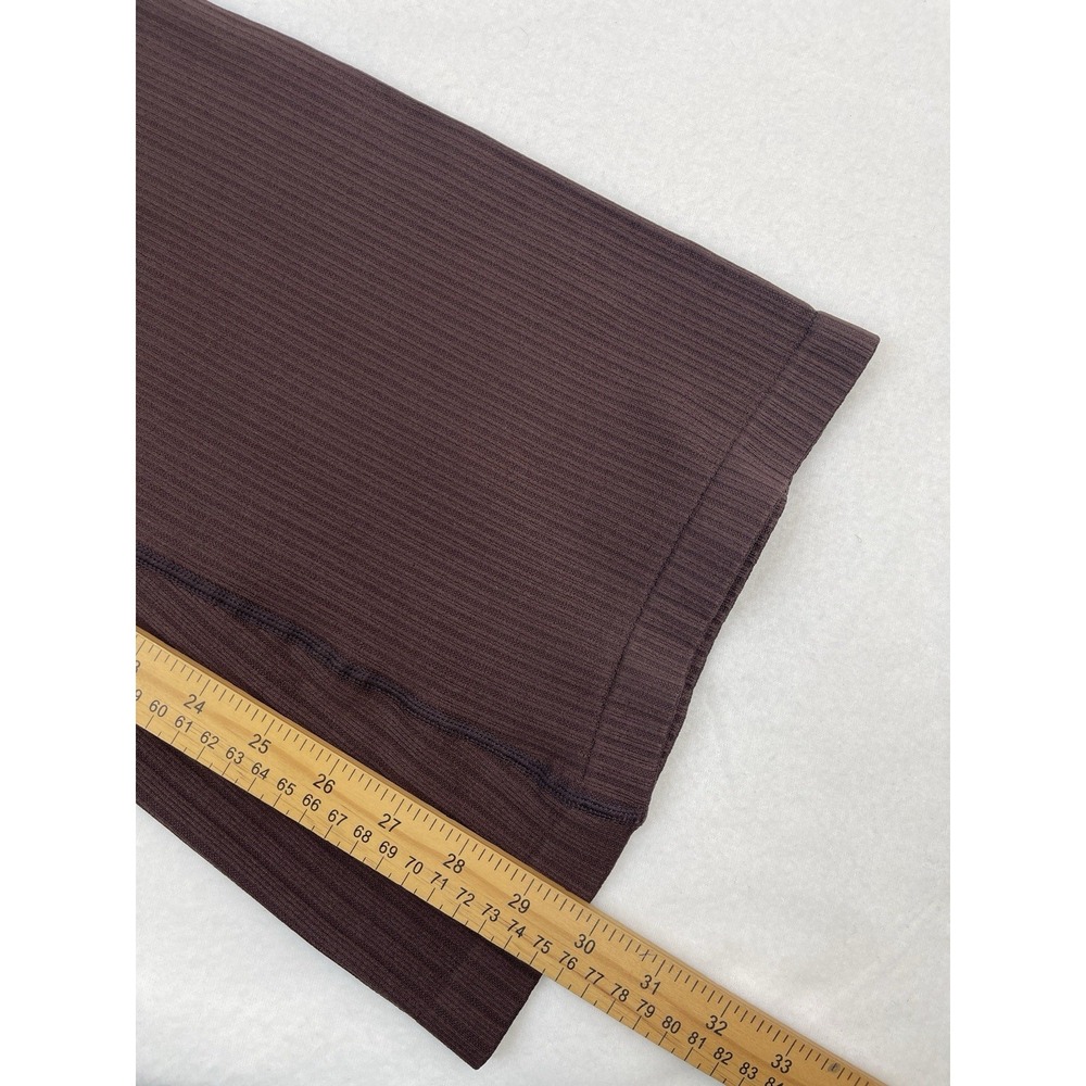 No Brand Wide Leg   Brown High Waist  Leggings Size LargeYoga Elastane - Picture 6 of 6